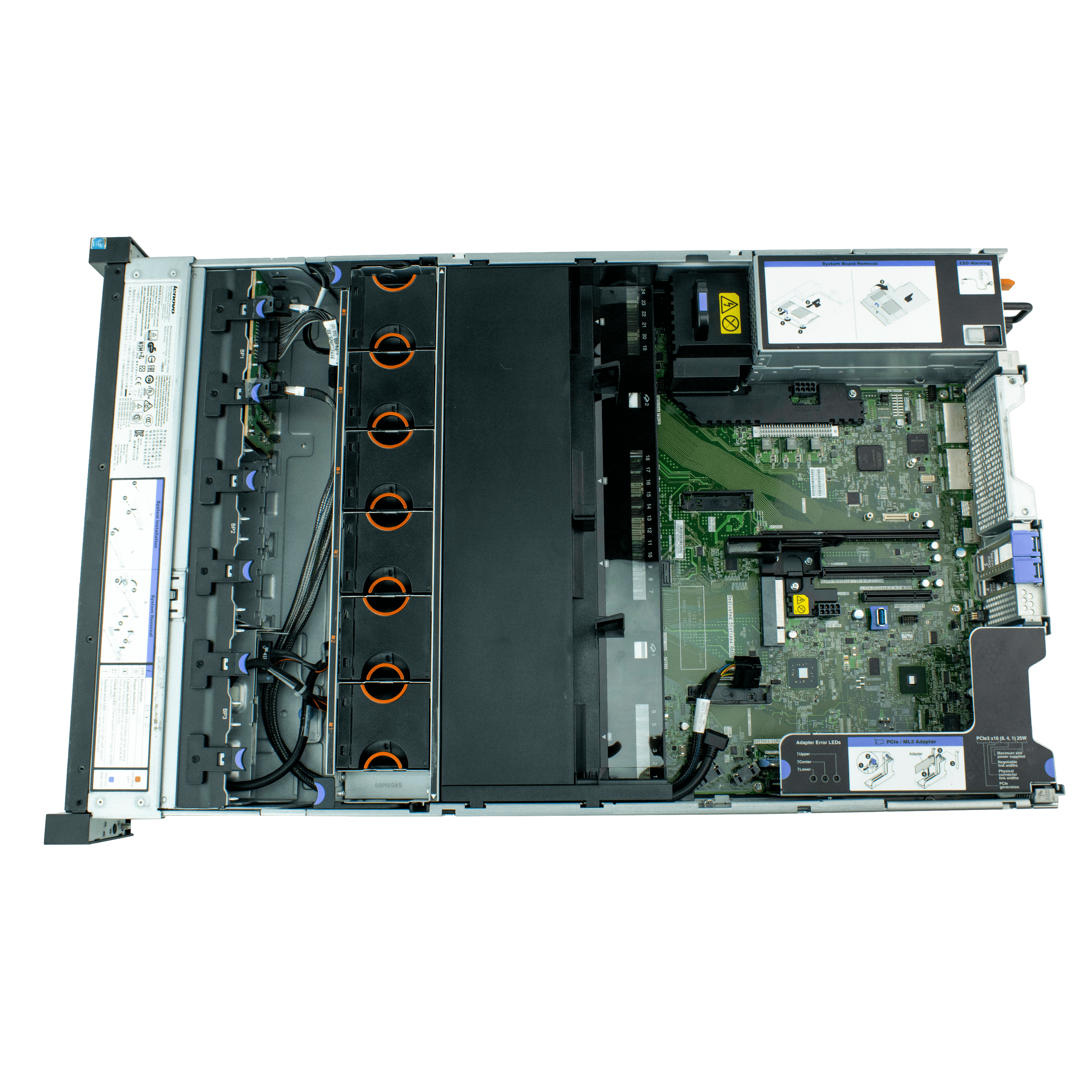 Сервер Lenovo x3650 M5 noCPU 1xRiser 24хDDR4 softRaid IMM 2х750W PSU Ethernet 4х1Gb/s 8х2,5" FCLGA2011-3 (4)